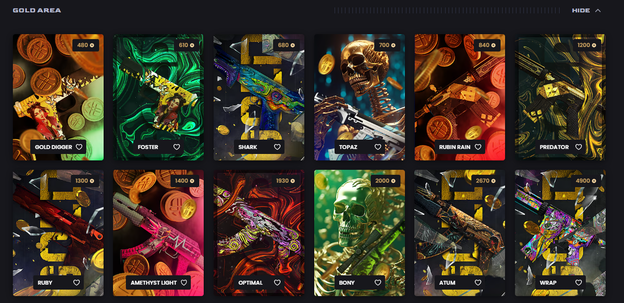 KeyDrop Gold Area