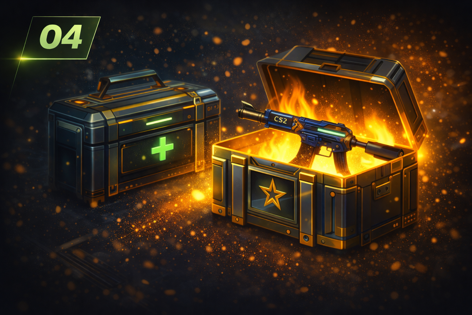 Open cases on KeyDrop